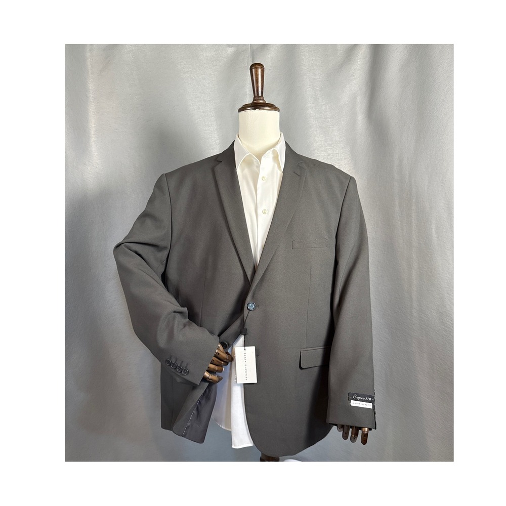 NWT‎ Alain Dupetit Super 120s SuitTech Charcoal Blazer Jacket Mens 54 R Business